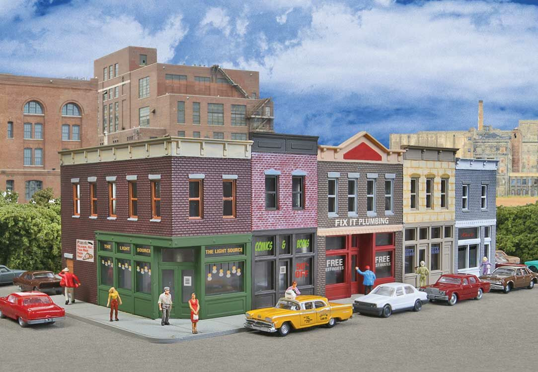 Walthers Cornerstone HO Scale Merchant's Row VI Building Kit – 933-4043