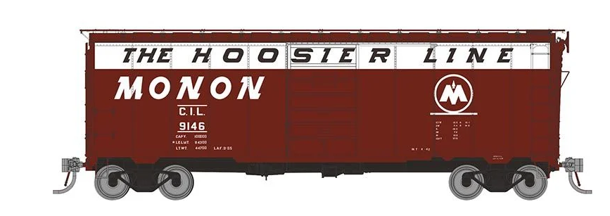 Rapido HO Scale 1937 AAR Boxcar Round Corner Monon #9021 181001A