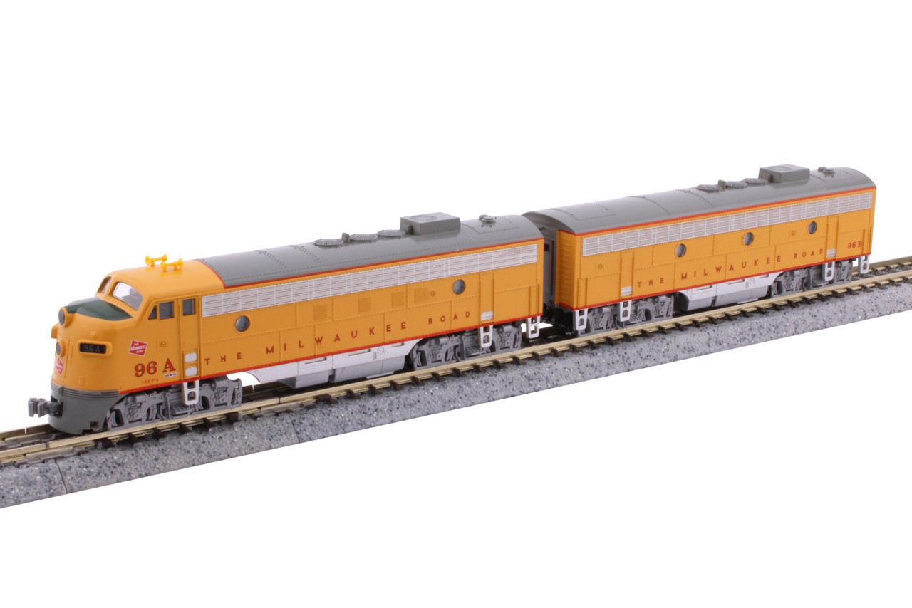 KATO N Scale EMD FP7A F7B DC Silent Milwaukee Road 96A