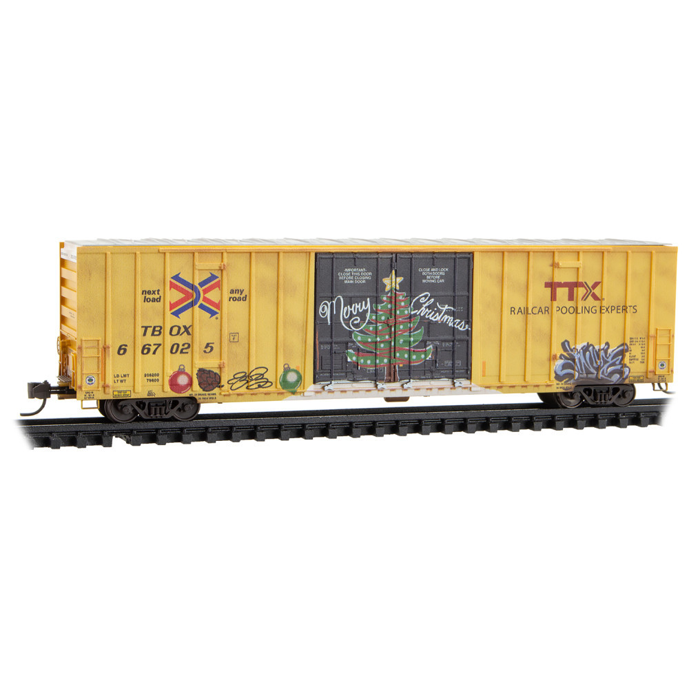 Micro Trains ~ N Scale ~ CNW 65' Mill Gondola with Wrapped Tree