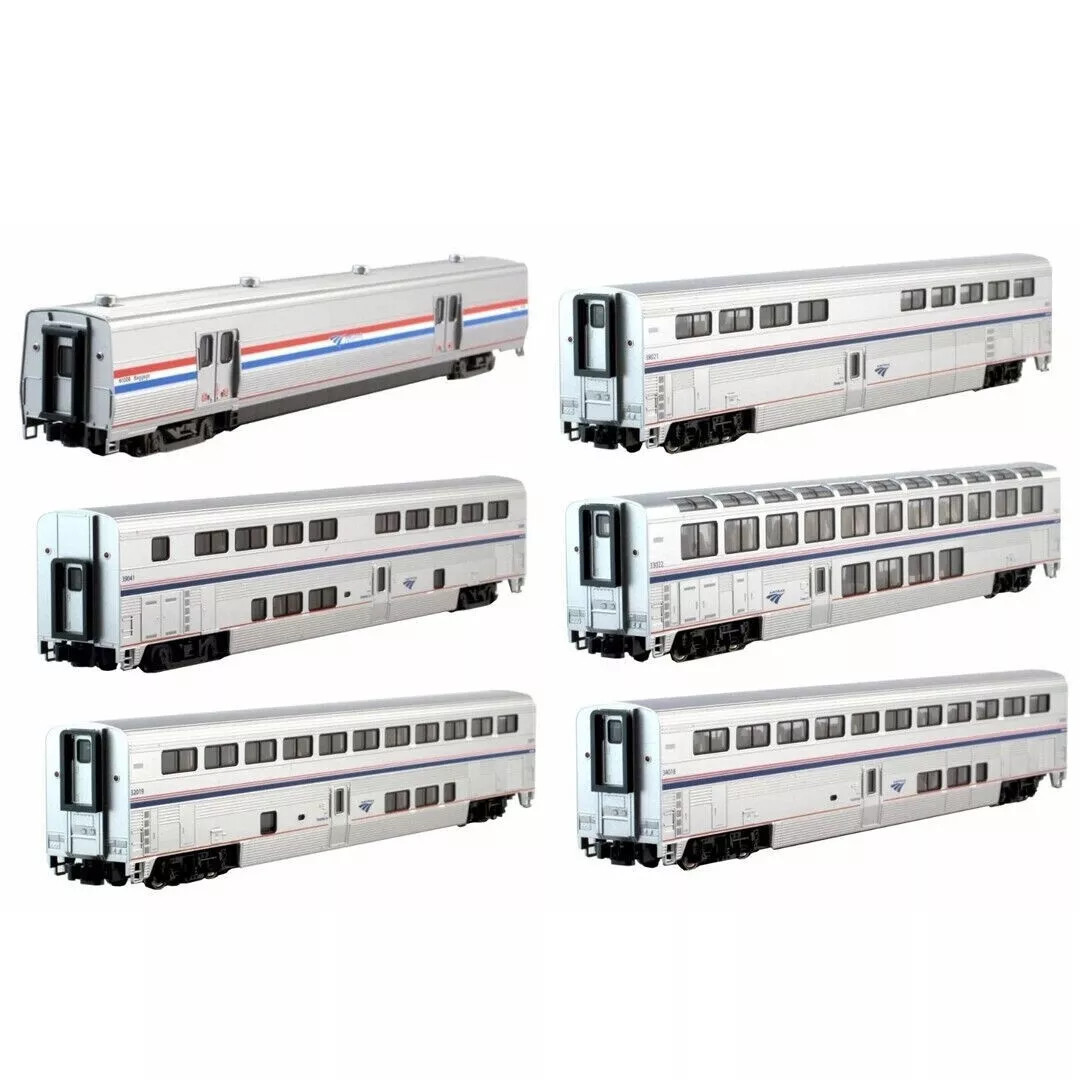 Kato ~ N Scale ~ Amtrak Superliner Phase VI ~ 6 Pc ~ Bookcase ~ 10-