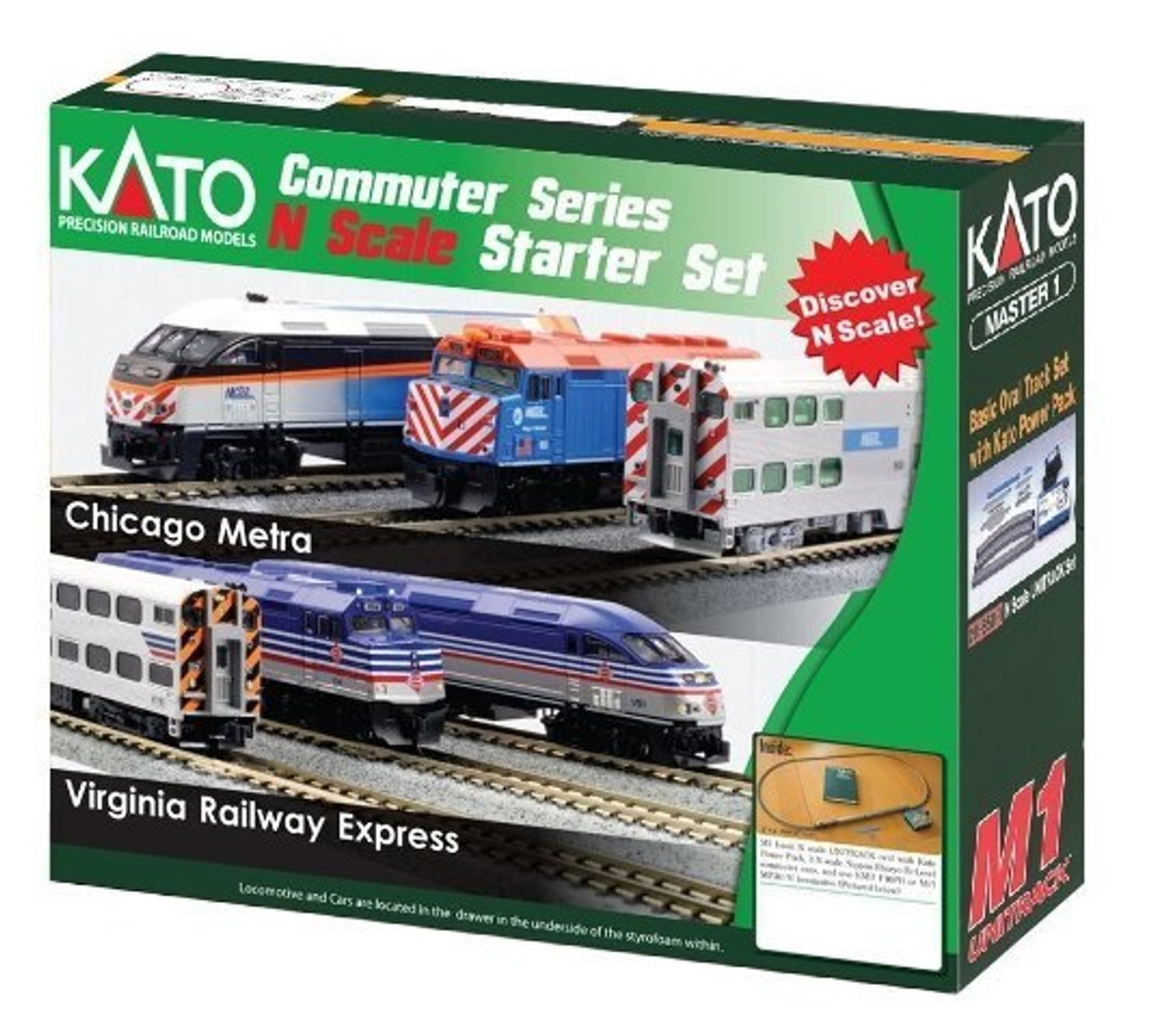 KATO ~ N Scale ~ MP36PH + Gallery Bi-Level Commuter Train Starter