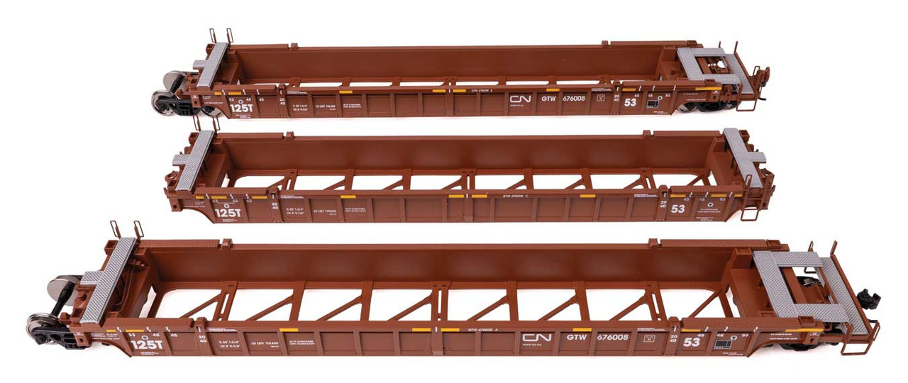 Walthers Mainline ~ HO Scale ~ NSC Articulated 3-Unit 53' Well Car