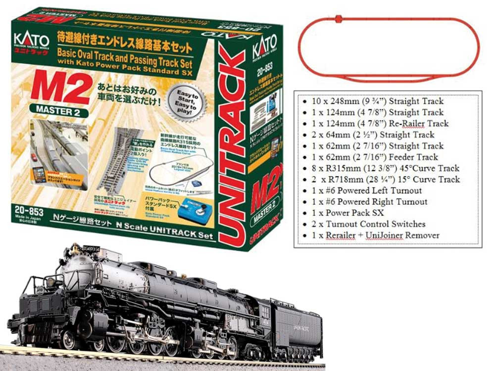 Kato ~ N Scale ~ Master M2 & Big Boy Starter Set ~ Union Pacific