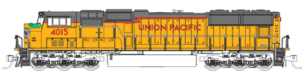 KATO Nゲージ EMD SD70M UP #4015 Kato ~ N Scale ~ EMD SD70M ~ Union Pacific #4015 ~ DCC Ready ~ 176