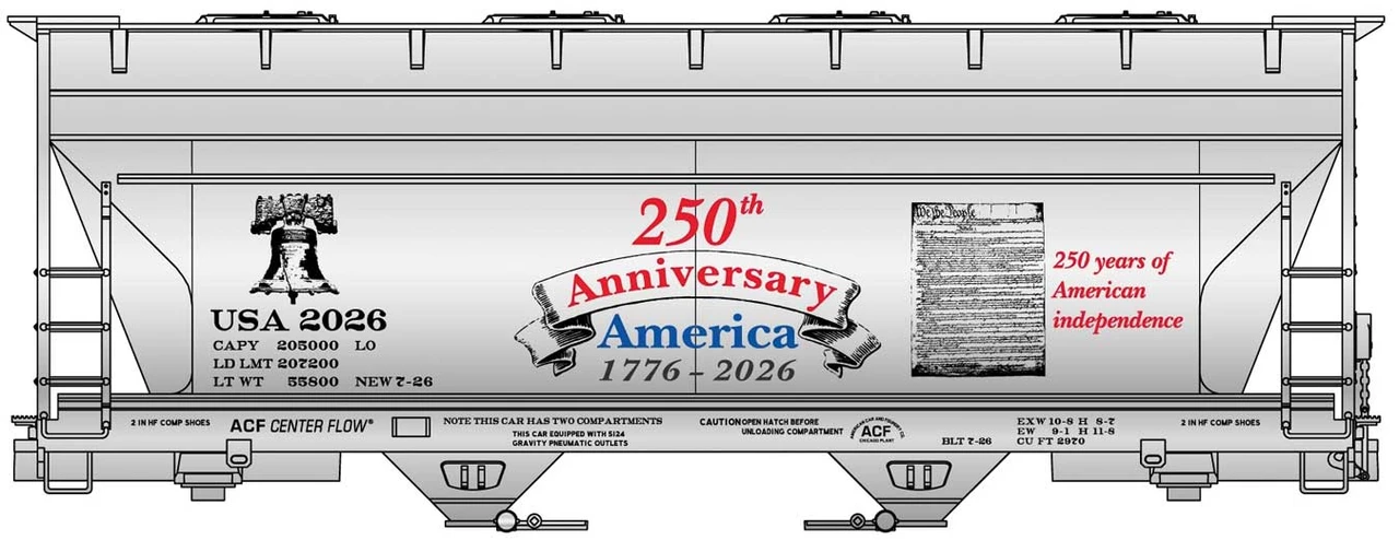 Accurail ~ HO Scale ~ 55-Ton Twin Hopper ~ Chesapeake & Ohio 3