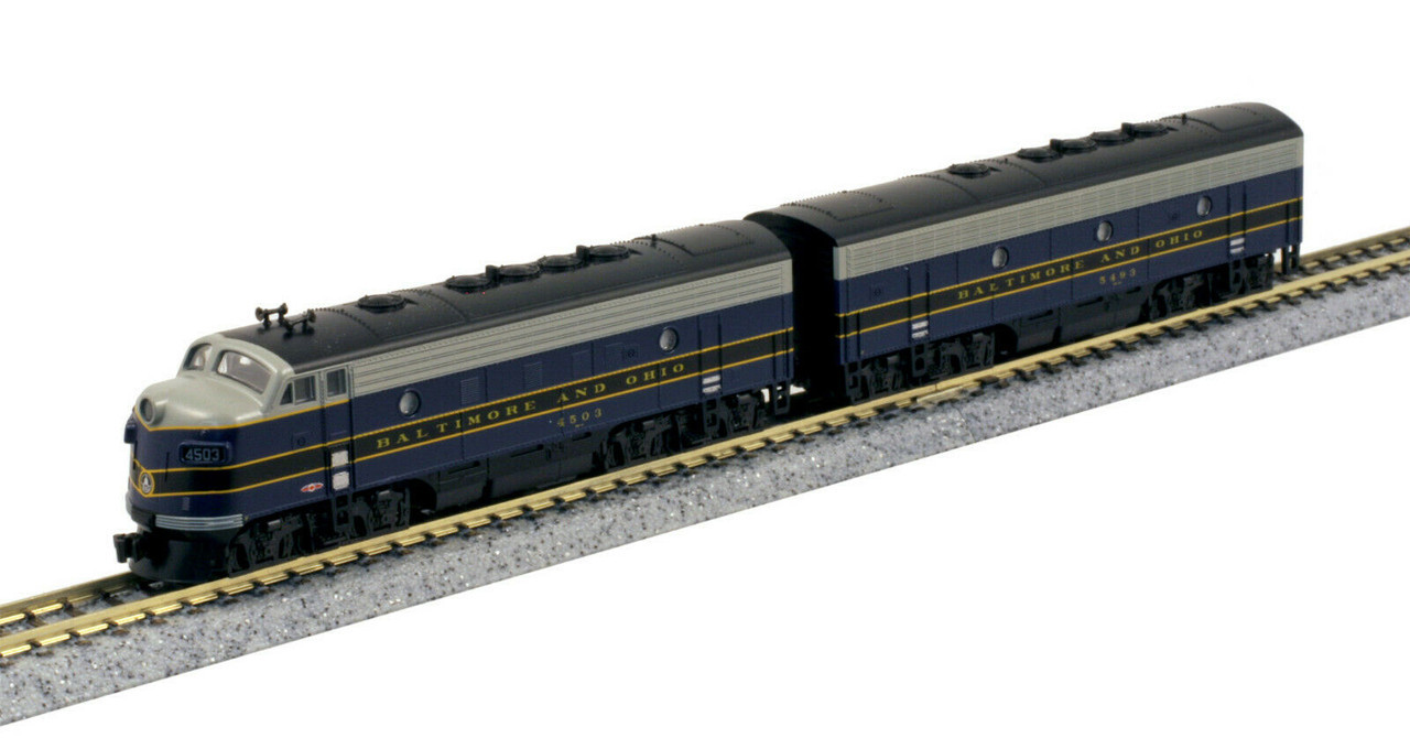 Kato ~ N Scale ~ F7 A-B Set ~ Baltimore & Ohio ~ Both Powered