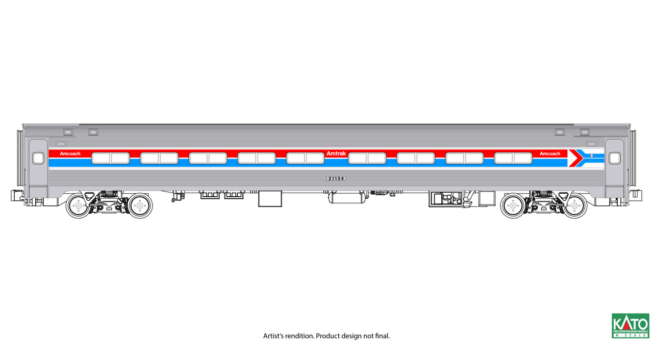 Kato ~ N Scale ~ Limited Edition Amfleet I Set ~ 7 Coach Cars