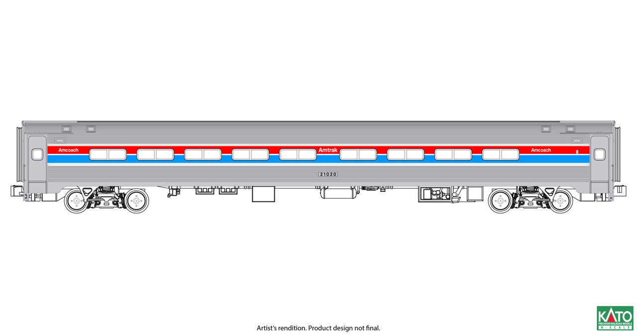 Kato ~ N Scale ~ Limited Edition Amfleet I Set ~ 7 Coach Cars