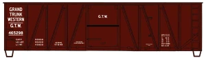 Accurail ~ HO Scale ~ 40' Single-Sheathed Wood Boxcar Kit ~ Grand Trunk Western #465298 ~ 4332