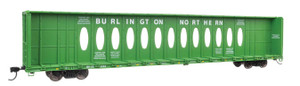 WalthersMainline ~ HO Scale ~ 72' Centerbeam Flatcar with Opera Windows ~ Burlington Northern #624434 ~ 910-50733