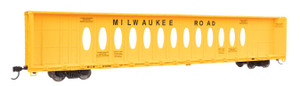 WalthersMainline ~ HO Scale ~ 72' Centerbeam Flatcar with Opera Windows ~ Milwaukee Road #63086 ~ 910-50742