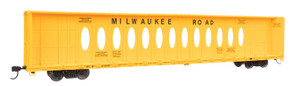 WalthersMainline ~ HO Scale ~ 72' Centerbeam Flatcar with Opera Windows ~ Milwaukee Road #63095 ~ 910-50743