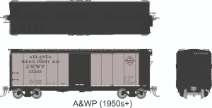Rapido ~ HO Scale ~ AAR 40' Boxcar ~ Atlanta & West Point #37368 ~ 1011006A