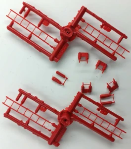 Moloco ~ HO Scale ~ St. Cloud Style Ladder-Grabs Kit ~ GN Vermillion Red ~ Single Set ~ LD-0702
