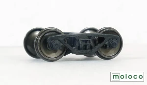 Moloco ~ HO Scale ~ 50 Ton Ride-Control RB Trucks with Wheelsets ~ Semi-Scale Tread ~ 1 Pair ~ TR-104088