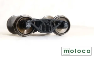 Moloco ~ HO Scale ~ 50 Ton Barber S-2 FB Trucks with Wheelsets ~ Standard Tread ~ 1 Pair ~ TR-1110