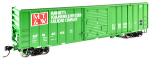 Walthers Mainline ~ HO Scale ~ ACF 50' Exterior-Post Boxcar ~ Marinette, Tomahawk & Western #4004 ~ 910-3820