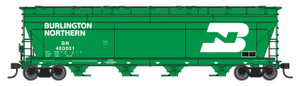 Walthers Mainline ~ HO Scale ~ ACF 5250 4-Bay Centerflow Covered Hopper ~ Burlington Northern #460001 ~ 910-49226