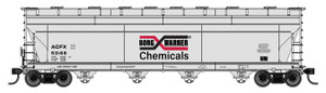 Walthers Mainline ~ HO Scale ~ ACF 5250 4-Bay Centerflow Covered Hopper ~ Borg Warner ACFX #53166 ~ 910-49229