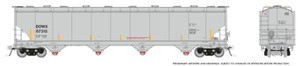 Rapido ~ HO Scale ~ Trinity 6221 Covered Hopper ~ 6-Pack ~ Dow Chemical DOWX ~ 136005