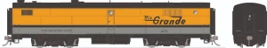 Rapido ~ HO Scale ~ PB Steam Heater Car with Blomberg Trucks ~ Denver & Rio Grande Western #253 ~ DC/DCC Sound Installed ~ 1136004