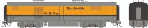 Rapido ~ HO Scale ~ PB HEP Heater Car with Blomberg Trucks ~ Denver & Rio Grande Western #253 (Moffat Tunnel) ~ DC/DCC Sound Installed ~ 1136005