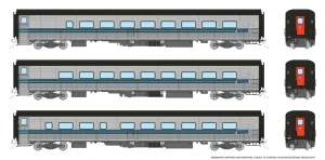 Rapido ~ HO Scale ~ Lighted ~ Hawker Siddeley Tempo Train ~ 3 Car Set ~ VIA Rail ~ 9062003