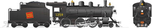 Rapido ~ HO Scale ~ H-6-g Steam Locomotive ~ Canadian National #1359 ~ DCC Sound ~ 603502