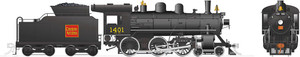 Rapido ~ HO Scale ~ H-6-g Steam Locomotive ~ Canadian National #1401 ~ DC Silent ~ 603014