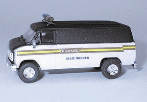 Trident Miniatures ~ HO Scale ~ Chevrolet Van ~ Tennessee Highway Patrol ~ 90220