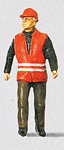 Preiser Kg ~ HO Scale ~ Modern Switchman with Safety Vest ~ 28008
