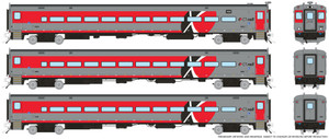 Rapido ~ HO Scale ~ Comet II Commuter Cars ~ ConnDOT Set #1 ~ 1084001
