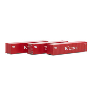 Athearn ~ N Scale ~ 40' Corrugated Low-Cube Container ~ 3-Pack ~  K Line ~ Set 1 ~ 17392