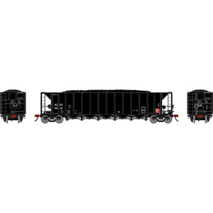 Athearn ~ HO Scale ~ Ortner 5-Bay Rapid Discharge Hopper with Coal Load ~ AZEX #78002 ~ 3841