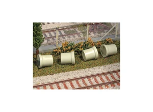 Peco ~ HO Scale ~ Modelscene ~ Sewage Pipes ~ 4 Pieces ~ 5065