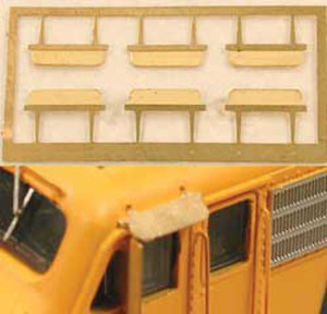 Cal Scale ~ HO Scale ~ F Unit Sunshade ~ Etched Brass ~ 6 Pieces ~ 544