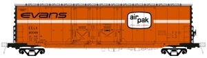 Moloco ~ HO Scale ~ EP 50' RBL Boxcar ~ Evans EELX Demo #60008 ~ RES68105-01
