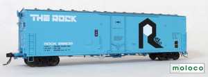 Moloco ~ HO Scale ~ R-ROCK Repaint AX 2-77 FGE 50' RBL Boxcar ~ Rock Island ROCK #516638 ~ 33020-88