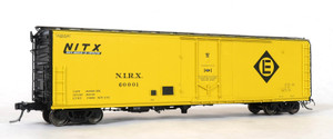 Moloco ~ HO Scale ~ NIRX Delivery 1962 PCF 50' RBL Boxcar ~ North American Car (EL leased) NIRX #60010 ~ 51091