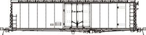 Moloco ~ HO Scale ~ PCF 50' RBL Plt B 10-0 Offset Door Boxcar ~ Undecorated Kit ~ 51000-00