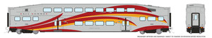 Rapido ~ HO Scale ~ BiLevel Commuter Cars ~ 3 Car Set #1 ~ New Mexico Rail Runner Express (Cab #1102, Coaches #1008 & #1012) ~ 146048
