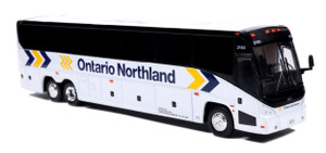 Iconic Replicas ~ HO Scale ~ MCI J4500 Coach ~ Assembled ~ Ontario Northland ~ 87-0690