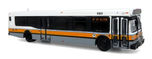 Iconic Replicas ~ HO Scale ~ New Flyer D40LF Transit Bus ~ Assembled ~ MBTA Boston ~ 87-0643