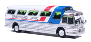 Iconic Replicas ~ HO Scale ~ 1966 GM PD-4107 "Buffalo" Coach ~ Assembled ~ Greyhound ~ 87-0663