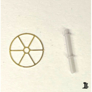 Cal Scale ~ HO Scale ~ Scale Wagon Wheel Antenna with Pole ~ 762