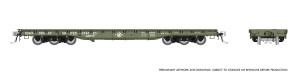 Rapido ~ HO Scale ~ Magor 54' Flatcar ~ USAX (United States Army) #38094 ~ 199001