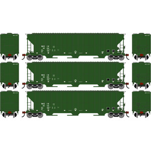 Athearn ~ HO Scale ~ FMC 4700 Covered Hopper ~ 3-Pack ~ Wilbur-Ellis Company WEIX #1004, #1005, #1010 ~ 2496