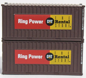 Jacksonville Terminal Company ~ N Scale ~ CAT Store ~ Ring Power ~ 20' Containers ~ 205012