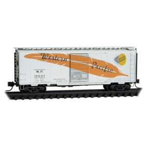 Micro Trains ~ N Scale ~ 40' Box Car ~ Western Pacific "Feather" WP #19537 ~ 02000487